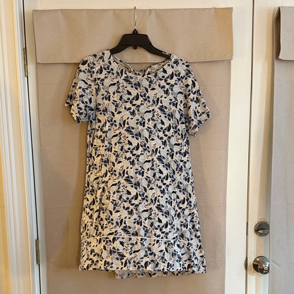Fat Face Blue and Cream Floral Dress